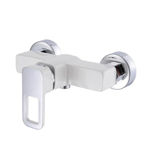 LMRJHAZ Wandmontierte Wasserhähne weißer Bad Dusche Wasserhahn 2 Funktionen wandmontierte kalte und heiße Wassermischer HAP Simple Design Badewanne Wasserhähne Badezimmer Taps im Badezimmer, Garten, von LMRJHAZ
