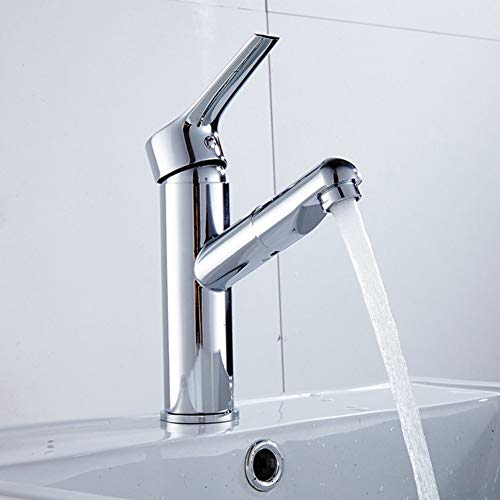 Waschbecken Wasserhahn Badezimmer Waschbecken Messing Wasserhähne Heißer Kaltmixer Wasserhahn Dehnbarer Bronze -Hackblech Deck Mount von LMRJHAZ