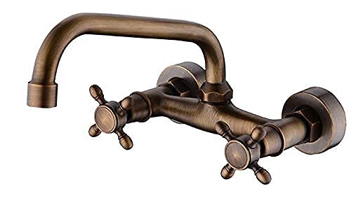LMRJHAZM Armaturen, Küche alle Bronze ziehen Draht Einwand Einwand Doppelgriff Becken Wasserhahn von LMRJHAZM