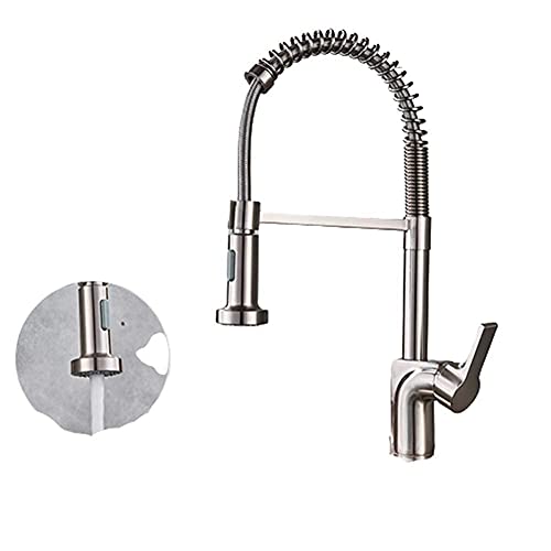 LMRJHAZM Black Nickel Sort Spring Kitchen Faucet Use Handle Mandater Tap 360 Rotation Metikett Katze Charde Macker (schwarz) von LMRJHAZM