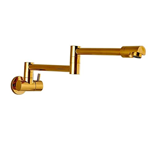 LMRJHAZM Fyfgnb Brackaged Nickel Single Handle Badezimmer Küche Faucet One Tal Wasser Cold Folding Basin Taps (Nickel gebürstet C) von LMRJHAZM