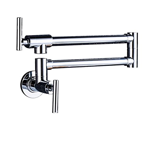 LMRJHAZM Fyfgnb Brackaged Nickel Single Handle Badezimmer Küche Faucet One Tal Wasser Cold Folding Basin Taps (Nickel gebürstet C) von LMRJHAZM