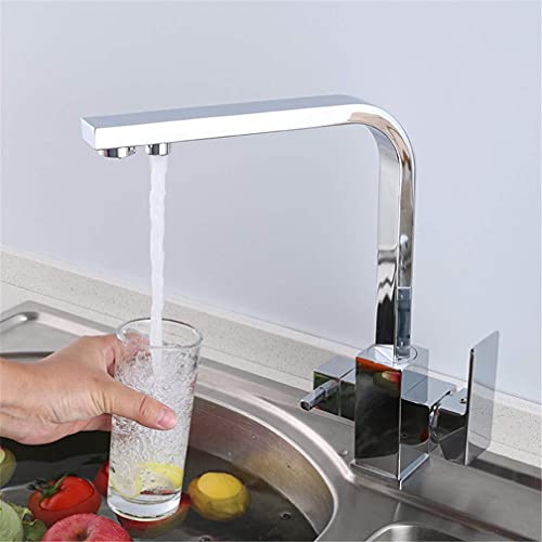LMRJHAZM Küchenarmaturen Stil Quadratisch Trinkwasserfilter Wasserhähne Mischbatterie Spüle Tap 360 Swivel Dual Handle Perk Mounted Filter LMRJHAZM Küchenarmaturen Stil Quadratisch Trinkwasserfilter Wasserhähne Mischbatterie Spüle Tap 360 Swivel Dual Handle Perk Mounted Filter von LMRJHAZM