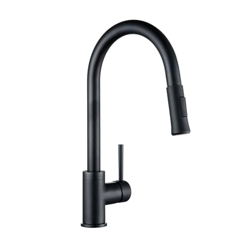 LMRJHAZM Küchenhähne Matt schwarz Einzelgriff Herausziehbar Mixer Einzelloch 1 Griff mit 360 Grad Drehspritzer, Küchenhähne LMRJHAZM Küchenhähne Matt schwarz Einzelgriff Herausziehbar Mixer Einzelloch 1 Griff mit 360 Grad Drehspritzer, Küchenhähne von LMRJHAZM