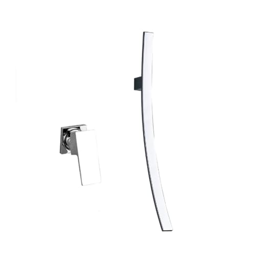 LMRJHAZM Lampe Matt Schwarz Wasserfall Badezimmer Pool Wasserhahn 70cm Länge Auslauf Einzelhebel heißen kalten Wasser Mixer mit Waschbecken Wand Waschbecken Wasserhahn Küchenspüle Kronleuchter von LMRJHAZM