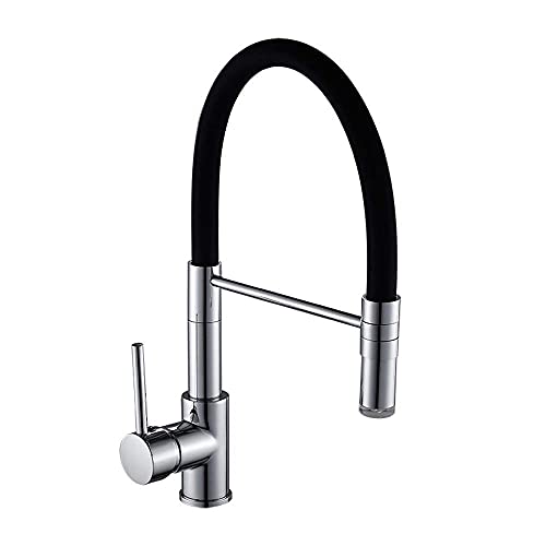 LMRJHAZM Zedaro Bandled Küchenarmatur Chrom Galvanisieren Lange Spüle mit einer flexiblen Universaldüse Antike schwarze Einhandgriff CAN360 Solide Drehung Heiß- und Kaltwasser-Mischung LMRJHAZM Zedaro Bandled Küchenarmatur Chrom Galvanisieren Lange Spüle mit einer flexiblen Universaldüse Antike schwarze Einhandgriff CAN360 Solide Drehung Heiß- und Kaltwasser-Mischung von LMRJHAZM