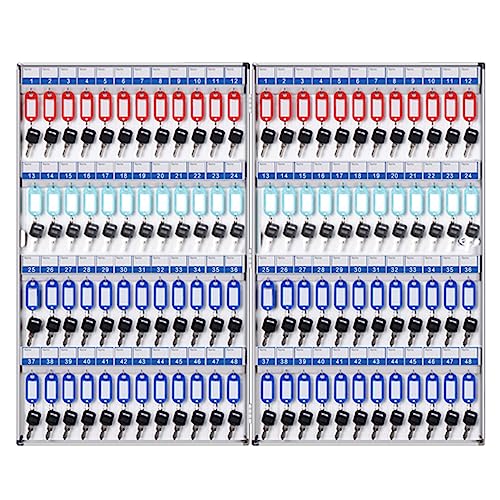 Großer Schlüsselkasten aus Metall, Wandmontage, Schlüsselsafe mit 180 Schlüsselkapazität und wandmontierbarem Design, ideal für Hausverwaltung und Autohäuser (Farbe: 96) von LMTYBOC