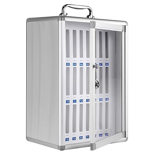 LMTYBOC Handyschrank, Wandmontage, mit Schloss und Schlüsseln, Aluminiumlegierung, 24 Steckplätze, tragbare und sichere Aufbewahrungslösung LMTYBOC Handyschrank, Wandmontage, mit Schloss und Schlüsseln, Aluminiumlegierung, 24 Steckplätze, tragbare und sichere Aufbewahrungslösung von LMTYBOC