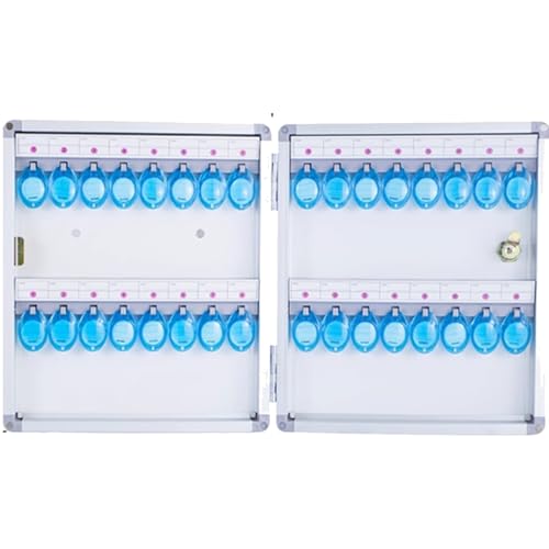 LMTYBOC Robuste Schlüsselschrank-Wandhalterung mit verschließbaren Organizer-Haken und Etiketten, langlebiger Schlüsselhalter für die Wand, Kapazität 32 Schlüssel LMTYBOC Robuste Schlüsselschrank-Wandhalterung mit verschließbaren Organizer-Haken und Etiketten, langlebiger Schlüsselhalter für die Wand, Kapazität 32 Schlüssel von LMTYBOC