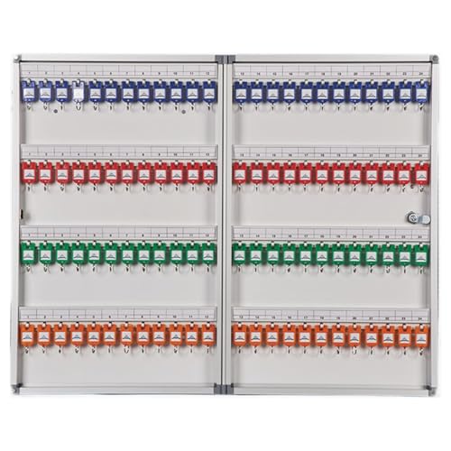 LMTYBOC Robuster Schlüsselschrank aus Aluminiumlegierung mit Schloss, ideal für Hotel, Immobilienagentur und Autoschlüsselaufbewahrung, 96 Haken und Etiketten im Lieferumfang enthalten LMTYBOC Robuster Schlüsselschrank aus Aluminiumlegierung mit Schloss, ideal für Hotel, Immobilienagentur und Autoschlüsselaufbewahrung, 96 Haken und Etiketten im Lieferumfang enthalten von LMTYBOC
