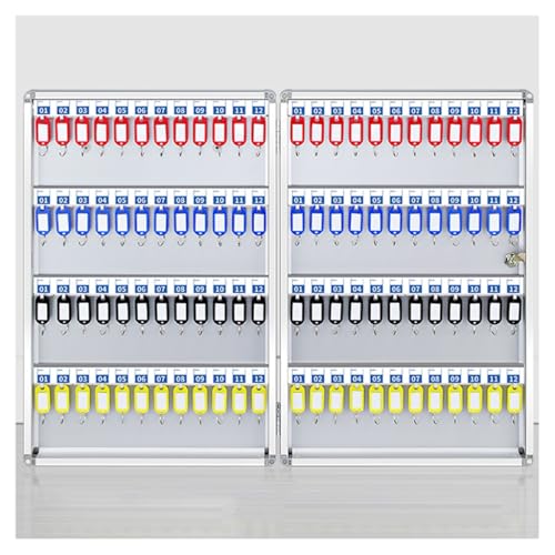 LMTYBOC Schlüssel-Aufbewahrungsbox aus Aluminiumlegierung, zur Wandmontage, mit Schlüsselhaken und Etiketten, ideal für Immobilienagenturen, Immobilienverwaltung und Autoschlüssel, Kapazität 96 LMTYBOC Schlüssel-Aufbewahrungsbox aus Aluminiumlegierung, zur Wandmontage, mit Schlüsselhaken und Etiketten, ideal für Immobilienagenturen, Immobilienverwaltung und Autoschlüssel, Kapazität 96 von LMTYBOC