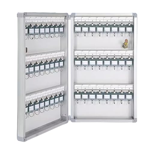 LMTYBOC Schlüsselkasten aus Aluminiumlegierung mit großer Kapazität, 48 Schlüsselhaken, Wandmontage, Schlüsselaufbewahrungsbox für Krankenhäuser, Hotels und Fabriken LMTYBOC Schlüsselkasten aus Aluminiumlegierung mit großer Kapazität, 48 Schlüsselhaken, Wandmontage, Schlüsselaufbewahrungsbox für Krankenhäuser, Hotels und Fabriken von LMTYBOC