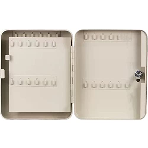 LMTYBOC Schlüsselschrank Wandhalterung Große Kapazität 48 Schlüssel Stahl Schlüssel Sicherheitsbox mit Unternehmensführung Aufbewahrung Beige von LMTYBOC