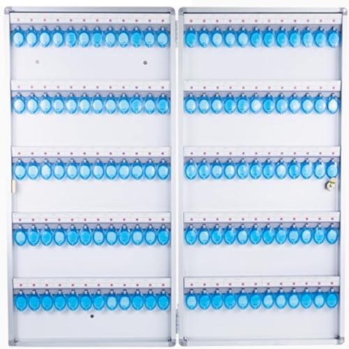 LMTYBOC Schlüsselschrank-Wandhalterung mit Haken und Etiketten, verschließbarer Schlüssel-Organizer für Wand, robuste Schlüsselhalterbox (120 Schlüssel) von LMTYBOC