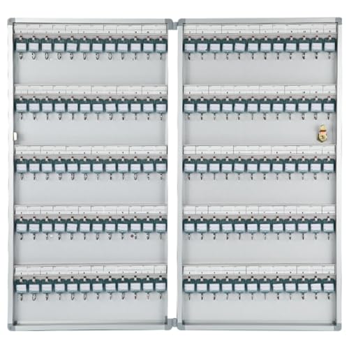 Schlüsselkasten aus Aluminiumlegierung, zur Wandmontage, mit abschließbarer Managementbox für Immobilienagentur, Schlüsselkasten mit Schlüsseletiketten (120 Schlüssel) von LMTYBOC