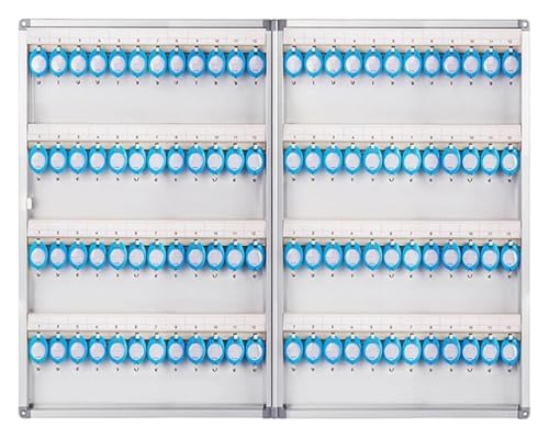 Schlüsselschrank zur Wandmontage, Stahlschlüsselhalter mit Schlossbox, 96 Haken und Etiketten, langlebige Aluminium-Schlüsselaufbewahrungslösung für Zuhause und Büro Schlüsselschrank zur Wandmontage, Stahlschlüsselhalter mit Schlossbox, 96 Haken und Etiketten, langlebige Aluminium-Schlüsselaufbewahrungslösung für Zuhause und Büro von LMTYBOC