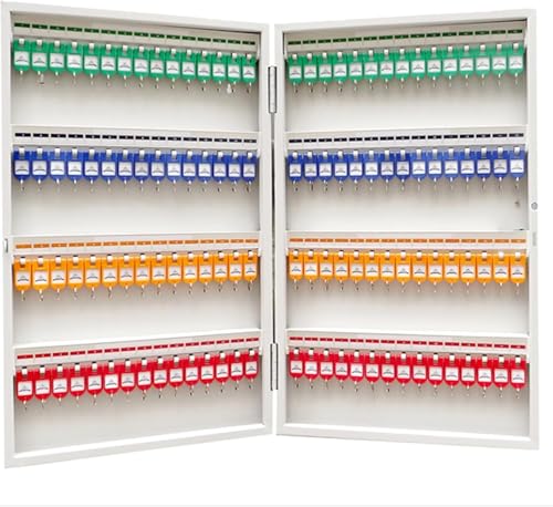 Sicherer Schlüsselschrank mit markierbaren Tags für Schulen, Fabriken und Hotels Schlüsselkasten für Schlüsselmanagement (120 Schlüssel) von LMTYBOC