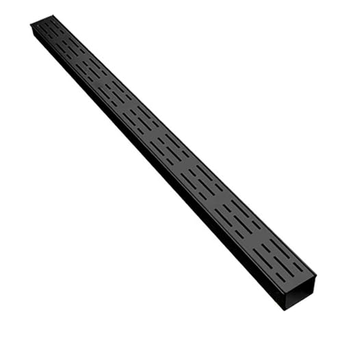 Abflussgitter aus Edelstahl, Schmale Abflussgitterabdeckungen für den Außenbereich, 3,5 cm – 20 cm breit, für Pooldeck, Garage, Garten, Auffahrt-Wasserumlenker(Black,15x8cm/5.9x3.1in) von LMXRYPD