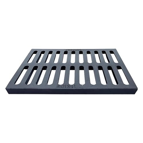 Kanalabdeckung aus Duktilem Gusseisen, 20–50 cm, Deckel Regentonne, für Einfahrt, Garage, Hof, Außenrinne, Brunnen, Kanalschutz(30cm/11.8in) von LMXRYPD