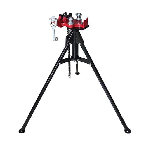 Kettenschraubstock mit Ständer, 3,2-12,7 mm Rohrklemme mit Faltbarem Stativ, 400 kg Tragkraft, Stahlrohrschraubstock, Höhenverstellbar, für Klempnerarbeiten von LMXRYPD
