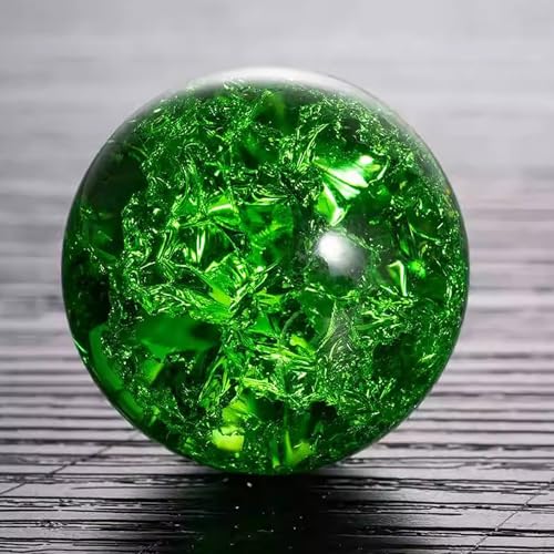 Kristallkugel, EIS Kristallkugel Briefbeschwerer, Glaskugel Ornament für Weihnachten, Room Decoration, Zubehör Steingarten(Green,5cm/1.9in) von LMXRYPD