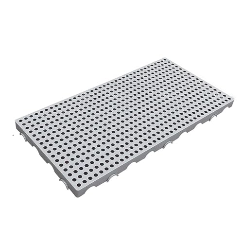 Kunststoffpalette, Atmungsaktive Gitterlagerpaletten, 4 Tonnen Tragkraft, feuchtigkeitsbeständig, für Garagen, Supermärkte, Lagerhallen, Spleißbare Lagermatten(Gray,100x50x5cm) von LMXRYPD