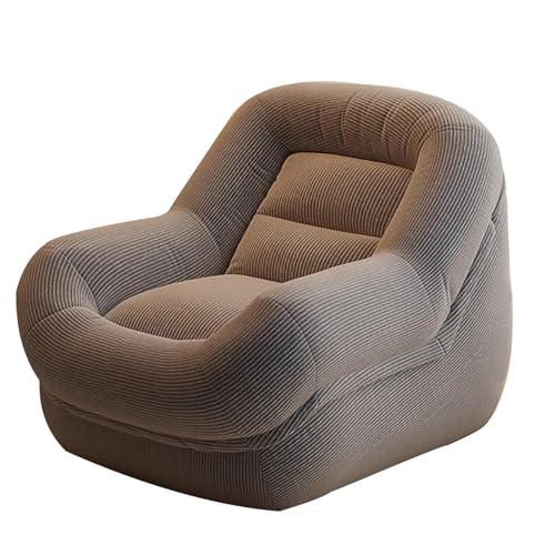 LMXRYPD Bequemer Sitzsack, Strapazierfähiger Cord Lounge Stuhl, Mit PP Baumwolle Und EPS Füllung, Abnehmbarer Und Waschbarer Bezug, Für Das Wohnzimmer(Gray,Large) von LMXRYPD