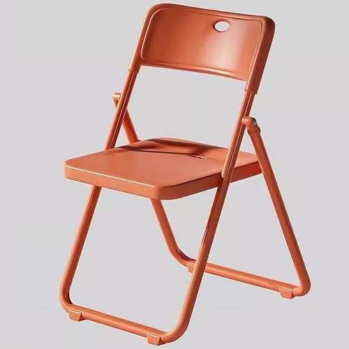 LMXRYPD Klappstuhl, Klappstühle, Outdoor-Klappstühle, Klappstuhl Küche, Folding Chair, Einfach zu Falten, Geeignet für Balkon, Hof, Garten (Color : Orange) von LMXRYPD