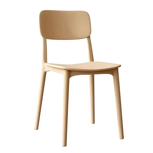 LMXRYPD Moderne Esszimmerstühle, Stapelbarer Esszimmerstuhl, Esszimmerstühle, Armloser Esszimmer Stühle, für Küche, Restaurant, Wohnzimmer (Color : Brown) von LMXRYPD
