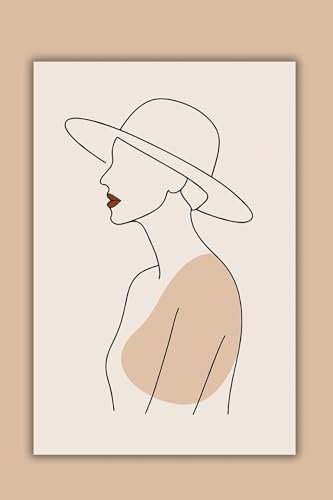 Boho-Frauen-Poster – Minimalistisches abstraktes Strichzeichnungsgemälde auf Leinwand, Poster und Drucke für Wohnzimmer, Wanddekoration zu Hause (70 x 100 cm/rahmenlos) von LMYCHENG