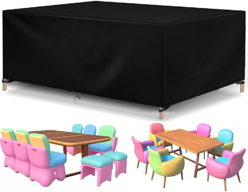 LMYCHENG Housse Salon de Jardin Exterieur, Housse Table de Jardin Rectangulaire, 190x150x75cm Couverture de Protection Meubles, ​Bâche Salon de Jardin Imperméable Anti-UV Bache Table Exterieur von LMYCHENG