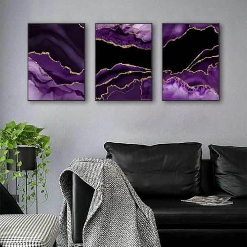 LMYCHENG Schwarz-Lila-Gold, abstraktes Ölgemälde auf Leinwand, Kunstdrucke, nordisches Poster, moderne Wandkunst, Bild, Wohnzimmer, Heimdekoration, 40 x 60 x 3 cm, rahmenlos LMYCHENG Schwarz-Lila-Gold, abstraktes Ölgemälde auf Leinwand, Kunstdrucke, nordisches Poster, moderne Wandkunst, Bild, Wohnzimmer, Heimdekoration, 40 x 60 x 3 cm, rahmenlos von LMYCHENG