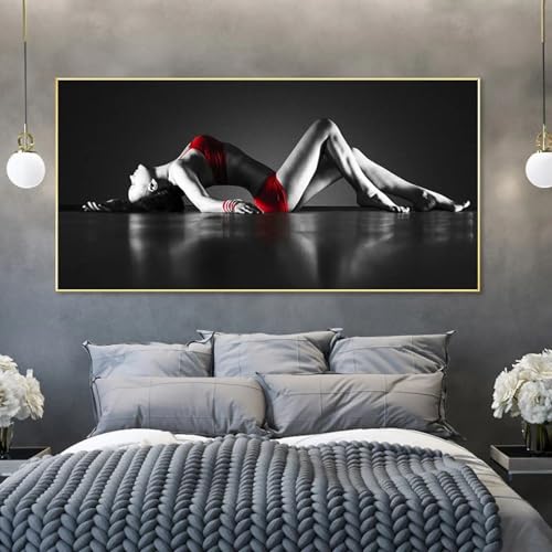 LMYCHENG Schwarz-weiße sexy Frau auf Leinwand, Malerei, Poster und Drucke, Wandkunst, Bilder, modernes Wohnzimmer, Heimdekoration, Wandbild, 80 x 160 cm, rahmenlos LMYCHENG Schwarz-weiße sexy Frau auf Leinwand, Malerei, Poster und Drucke, Wandkunst, Bilder, modernes Wohnzimmer, Heimdekoration, Wandbild, 80 x 160 cm, rahmenlos von LMYCHENG