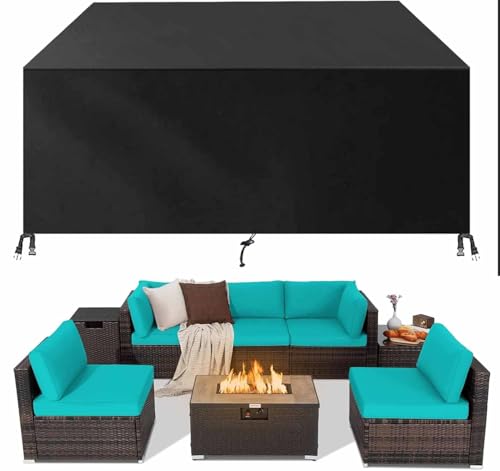 LMYCHENG Schwerlast 420D Oxford Gewebe Verbessertes, 90x85x80cm Gartenmöbel Abdeckung, Wasserdicht, Winddicht, Uv-Resistant, Abdeckplane Gartenmöbel für Outdoor-Sofa Stühle und Möbelsets von LMYCHENG