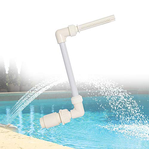 Schwimmbad Wasserfall Springbrunnen Poolspritze PVC Einstellbarer Wasserspray Pools Spa Dekorationen Schwimmbad Zubehör Schwimm Wasserfallbrunnen Wasserbecken Dekoration Weiß von LMYDIDO