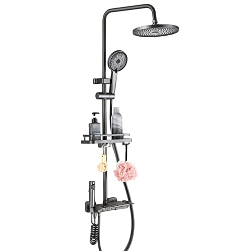 30,5 cm Regenduschkopf mit Handbrause Combo 4 in 1 Duschsystem mit Drucktastenschaltern und verstellbarem Verlängerungsarm, Hochdruck-Duschköpfe, leicht zu reinigen 30,5 cm Regenduschkopf mit Handbrause Combo 4 in 1 Duschsystem mit Drucktastenschaltern und verstellbarem Verlängerungsarm, Hochdruck-Duschköpfe, leicht zu reinigen von LMYFGHRD