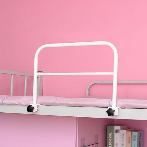 LMYFGHRD Verstellbares Bettgitter für ältere Menschen und Erwachsene, zum Anklippen, medizinisches Bett, Sicherheitsgeländer für den Nachttisch, sichere Prävention, Haltegriff, Betthilfe, Weiß von LMYFGHRD