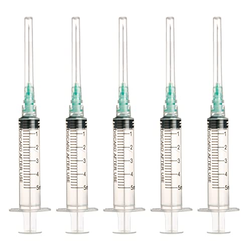 20 Stück Industrie Labor Luer Lock Transparent Kunststoff Dosierwerkzeug (5ml 0.8mm, 20) von LMYKH
