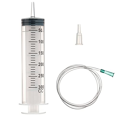 300ml Großer Spritze mit Schlauch für wissenschaftliche Labore, Gartenbewässerung, Industrie (1, 300ml) von LMYKH