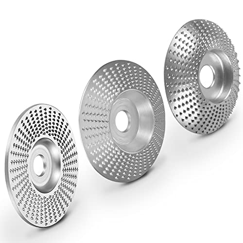 LMYKH Holzschnitzscheibe für Winkelschleifer 100mm, Raspelscheibe, Frässcheibe zum Formen, Schleifen und Schneiden, Passend für Winkelschleifer mit Innenstab 16mm von LMYKH