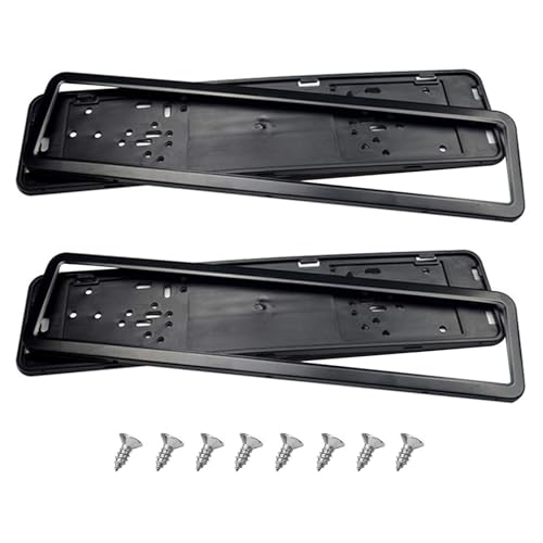 LMYSLCDW 2 Stück Auto Kennzeichenhalter für Jeep Grand Cherokee 2011-2023,EdelstahlNummernschild Rahmen Auto Ummernschildhalterung Verstärker,Black von LMYSLCDW