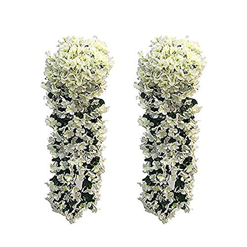 JustYit 2 Stück kunstblumen veilchen hgende Blumen/hgende kunstblumen/hgende kunstpflanzen/kunstpflanze hängend/700 mm/Party Dekoration/Hochzeit Dekoration-Weiß JustYit 2 Stück kunstblumen veilchen hgende Blumen/hgende kunstblumen/hgende kunstpflanzen/kunstpflanze hängend/700 mm/Party Dekoration/Hochzeit Dekoration-Weiß von JustYit