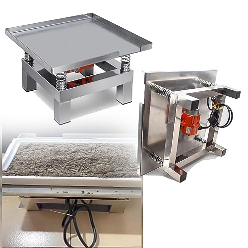 LMYYDES 35 x 35 cm Beton-Rütteltisch, Vibrationsprüfblock, Vibrationsplattform, Edelstahl, Mini-Rütteltisch, Zement-Rüttelblock-Vibrationsplatte von LMYYDES