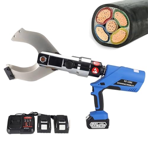 LMYYDES Hydraulischer Kabelschneider, Drahtschneider, 18 V, 4000 mAh, Akku, Kabelschneider, hydraulische Kabelschere, elektrischer Drahtschneider, Drahtschneidewerkzeug, Kupfer-Al-Kabel,105C LMYYDES Hydraulischer Kabelschneider, Drahtschneider, 18 V, 4000 mAh, Akku, Kabelschneider, hydraulische Kabelschere, elektrischer Drahtschneider, Drahtschneidewerkzeug, Kupfer-Al-Kabel,105C von LMYYDES