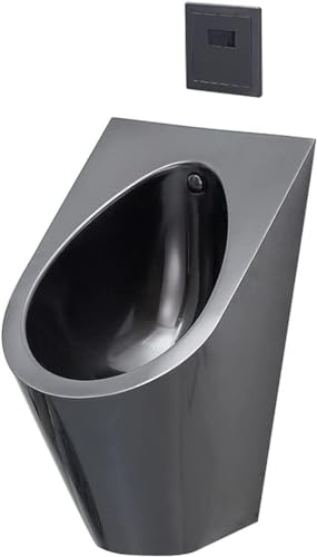 LMYYDES Urinbecher, automatischer Sensor, Wandmontage, intelligentes Urinal für Herren aus Edelstahl 304, Haushalt, kommerzielle Universal-Urinal-Trichter-Toilette,Black von LMYYDES