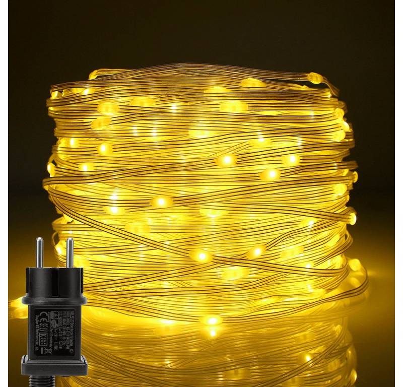 LMaxhome LED-Lichterkette 10-100M Lichterschlauch Weihnachten Party Beleuchtung Speicherfunktion, 100-800LEDs, 8 Modi, Wasserdichte Weihnachtsbeleuchtung Außen Garten von LMaxhome