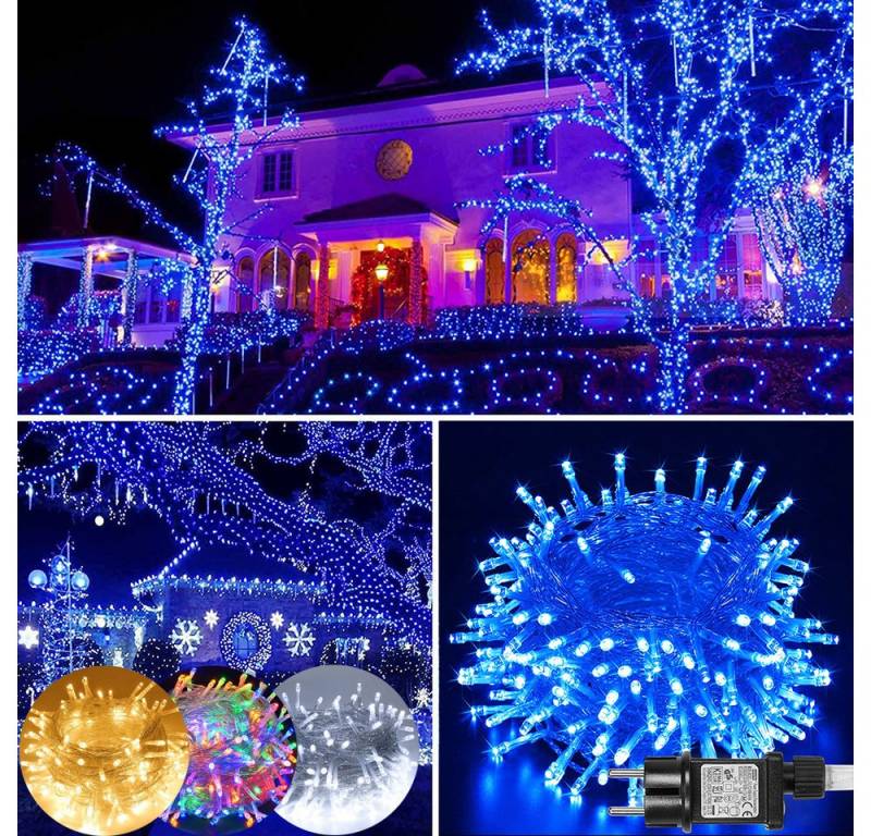 LMaxhome LED-Lichterkette 20M/50M/100M Außen Weihnachtsbaum licht Party Beleuchtung, 400-flammig, 200-800-flammig, 8 Modi, Timer&Speicherfunktion, Hochzeit Garten Deko von LMaxhome