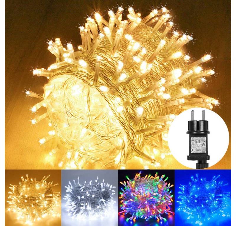 LMaxhome LED-Lichterkette 20M/50M/100M Außen Weihnachtsbaum licht Wasserdicht Party Beleuchtung, 200-800-flammig, 8 Modi, Timer&Speicherfunktion, Hochzeit Garten Deko von LMaxhome