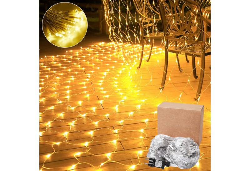 LMaxhome LED-Lichternetz 2x3M/4x6M Lichterkette Lichtervorhang Weihnachts Deko mit Timer Innen, 660LEDs 8 Modi Speicherfunktion Energiesparen für Hochzeit Party Außen von LMaxhome