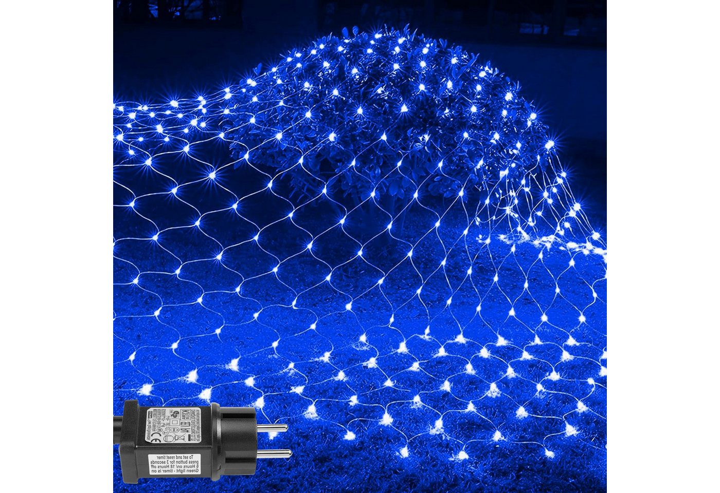 LMaxhome LED-Lichternetz Lichterkette Lichtervorhang Weihnachts Deko für Büsche Garten Zäune, 144-flammig, Mesh Lichterkette Netz mit 8 Modi Timer, 1,5x1,5m/2x2m/3x2m/6x4m LMaxhome LED-Lichternetz Lichterkette Lichtervorhang Weihnachts Deko für Büsche Garten Zäune, 144-flammig, Mesh Lichterkette Netz mit 8 Modi Timer, 1,5x1,5m/2x2m/3x2m/6x4m von LMaxhome
